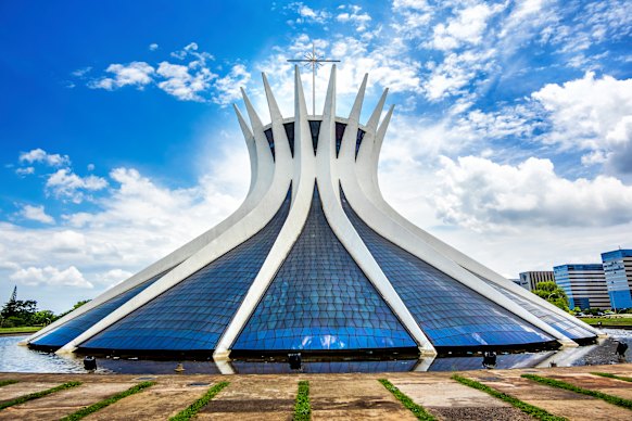 The Cathedral of Brasília, designed by the legendary Brazilian architect Oscar Niemeyer, is one of the landmark buildings in the South American nation’s capital.