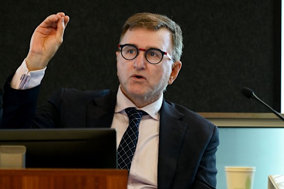 CFMEU administrator Mark Irving, KC, gives evidence this week at the inquiry into the union in Brisbane.