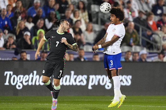 Socceroo Nicholas D’Agostino impressed against the United States in his last national outing.