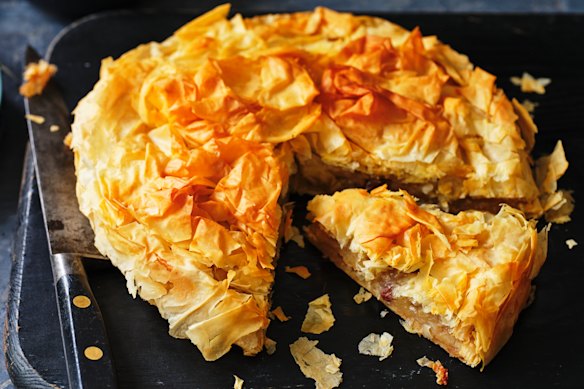 Helen Goh's apple, raisin and armagnac croustade.