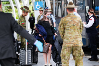 The military helped the police with compulsory quarantining at Sydney Airport in March last year. They have been called in to help again.
