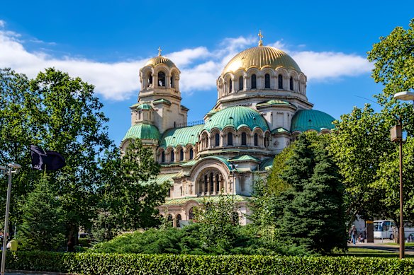 Cathedral Saint Alexander Nevski in Sofia, Bulgaria. 