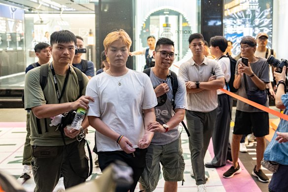 He was later detained by police.