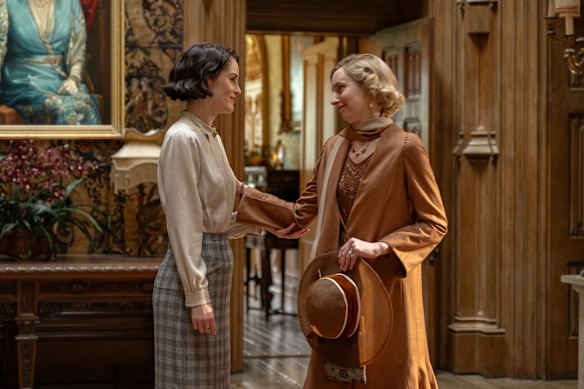 We’ll meet again … in the sequel? Lady Mary (Michelle Dockery) and Lady Edith (Laura Carmichael) in Downton Abbey: The Grand Finale.