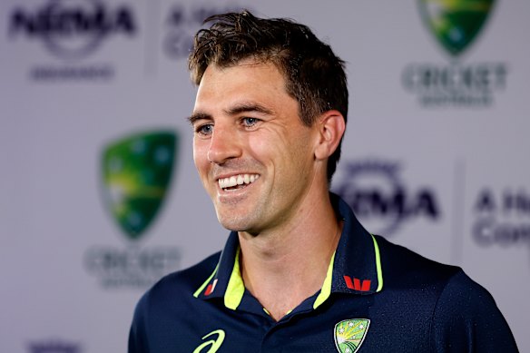 Pat Cummins speaks to the media on November 12.