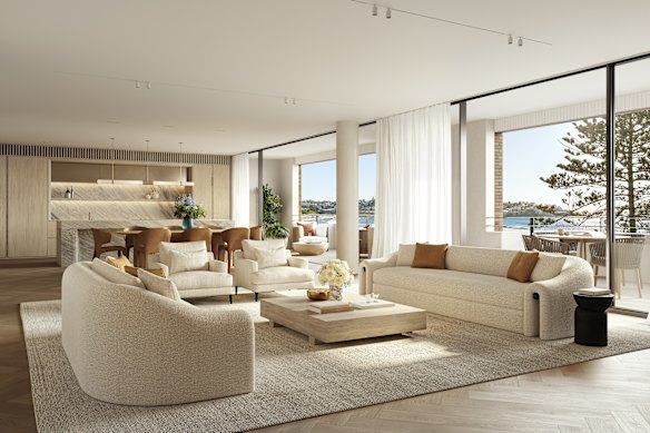 A Bondi Beach apartment has been listed with a price guide of $22 million to $24 million.