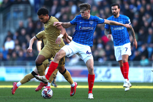 Hayden Matthews, who recently moved from Sydney FC to Portsmouth.