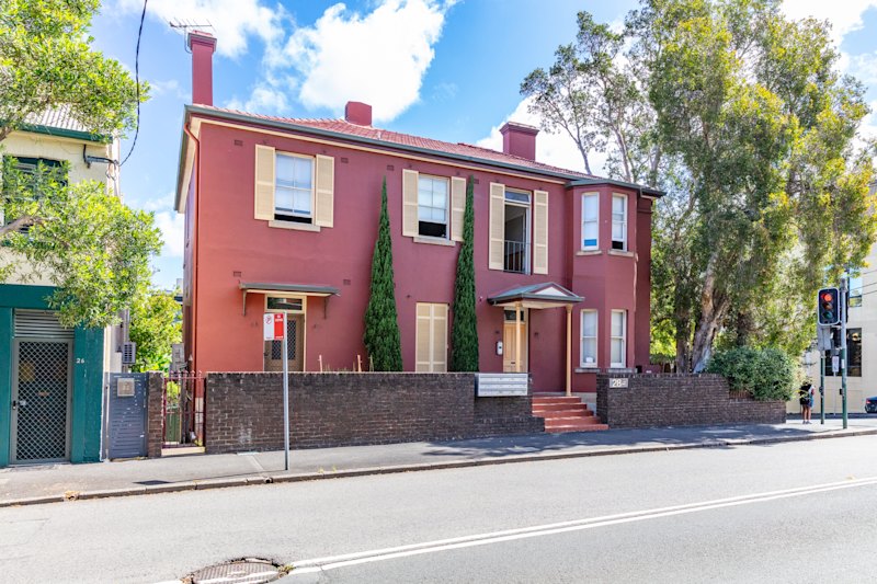 The property at 28 Ross Street in Forest Lodge has six one-bedroom apartments.