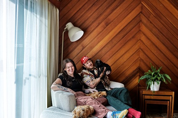 “The timber panelling, tiles, textures, colours and finishes of this era felt so warm and interesting compared to other houses we’d viewed,” says Elise Honeybrook.