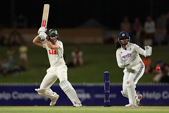 Annabel Sutherland at the WACA ground on Friday night.