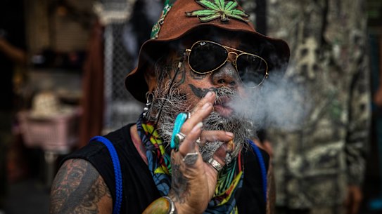 Thai activists take part in a pro-marijuana rally to celebrate World Cannabis Day in Bangkok in April.