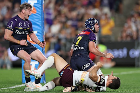 Jahrome Hughes scored one try and set up another in the first half.