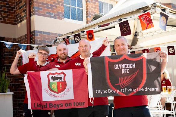 Leigh Watkins and his family supported the Lions in Brisbane on Saturday.