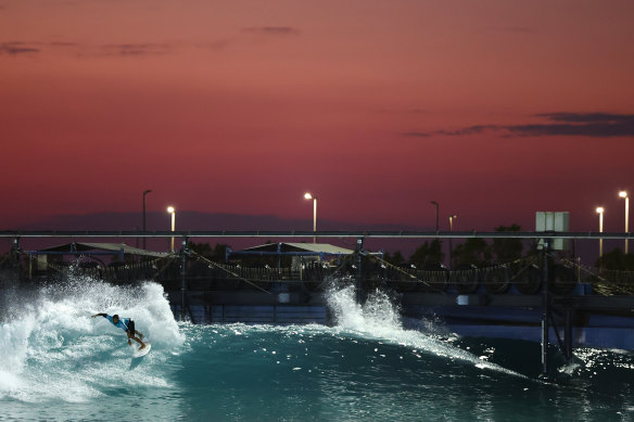 Night surfing in Abu Dhabi.