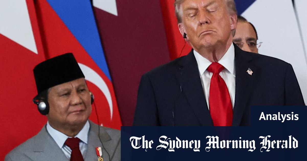 Beside Trump, Prabowo was in his happy place – at home it’s a different story