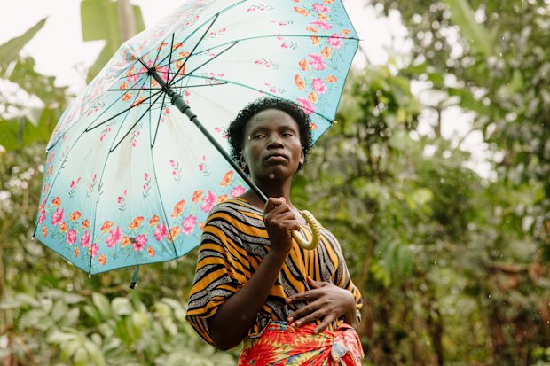 Survivor leader Biira Jetrace in Kasese, Uganda.