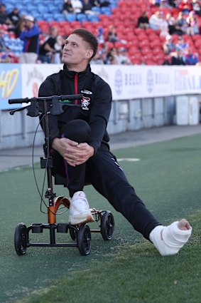 Kayln Ponga is still not back in full training, six months after he suffered a foot injury.