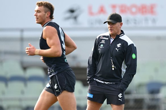 Michael Voss says the Blues are still treating 2025 as a live season.