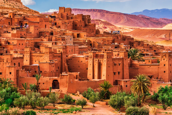 The Moroccan village of Ait Benhaddou is a maze of fortified walls and attractive alleyways.