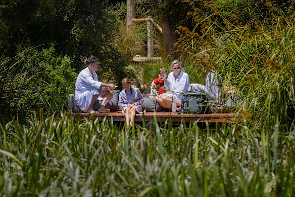 The Jaz family spends December 25 at the hot springs every second year.
