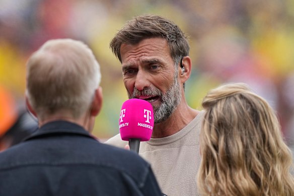 Former Liverpool manager Juergen Klopp is working as a commentator at the World Cup.
