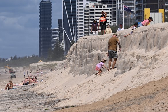 Ex-Tropical Cyclone Alfred devastated Gold Coast beaches in March.