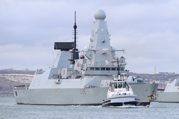 HMS Dragon was dispatched to the Mediterranean in March. 