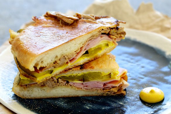 Grilled Cuban sandwich.