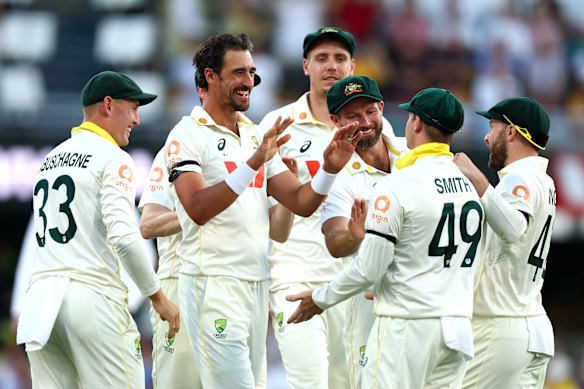 Mitchell Starc was again the pick of Australia’s bowlers, collecting six wickets on day one.