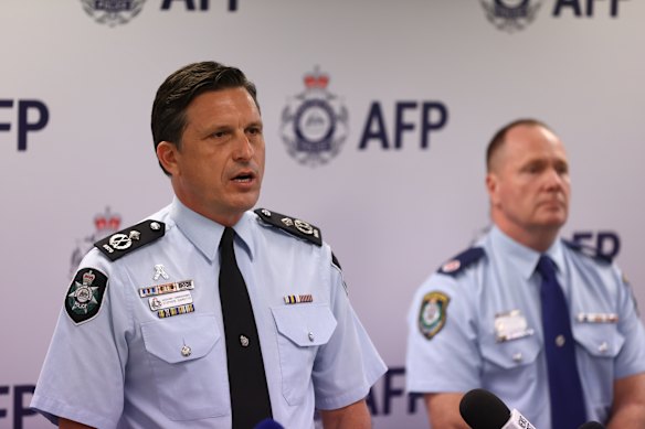 AFP Acting Deputy Commissioner Stephen Dametto (left) spoke of his remorse following the incident.