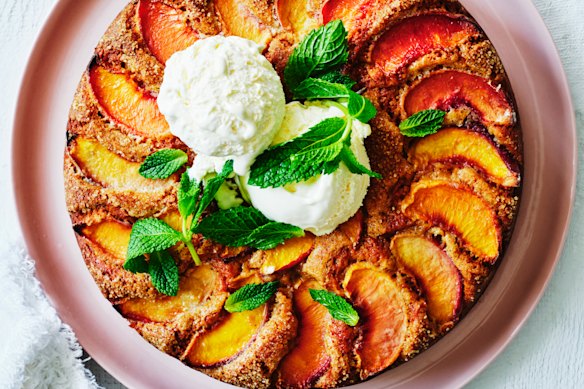 Summer peach cake.