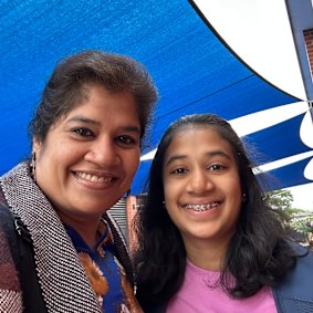 High school student Zoya Faruqui, pictured with her mother Kavitha, is eager to pursue a career in technology.