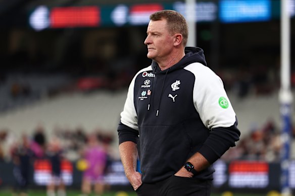 The Blues have a decision to make when it comes to Michael Voss.