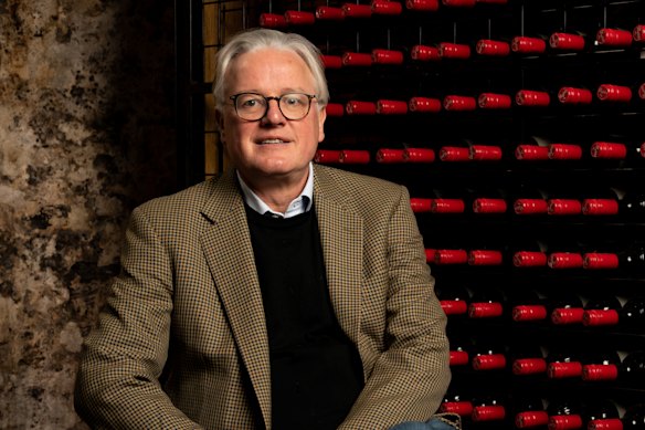 Wine historian Andrew Caillard. His ancestor, John Reynell, planted the first commercial vineyard in South Australia.