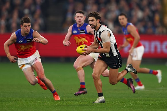 Josh Daicos has been Collingwood’s main distributor off half-back.