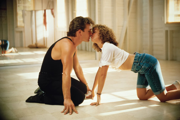  Patrick Swayze and Jennifer Grey in <i>Dirty Dancing.