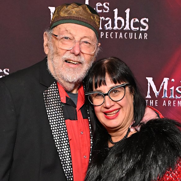Baker  with his partner Julie Newbould at the theatre in 2025. 
