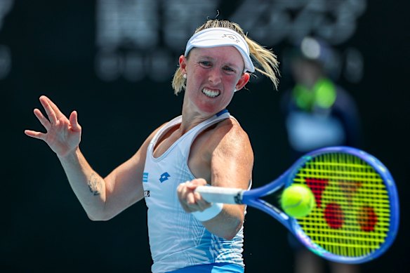 Aussie Storm Hunter is through to the second round of the Australian Open.