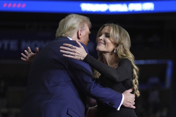 Former Fox News anchor Megyn Kelly spoke at Donald Trump’s rally in Pittsburgh and said she would be voting for him.