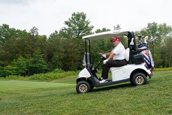 US President Donald Trump finds exercise – other than golf – “boring”.