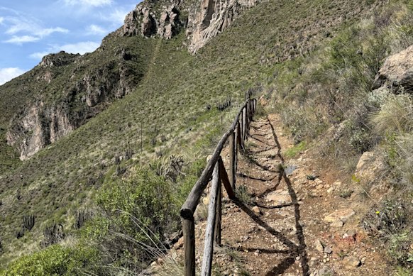 The track launches straight into 45-degree inclines.
