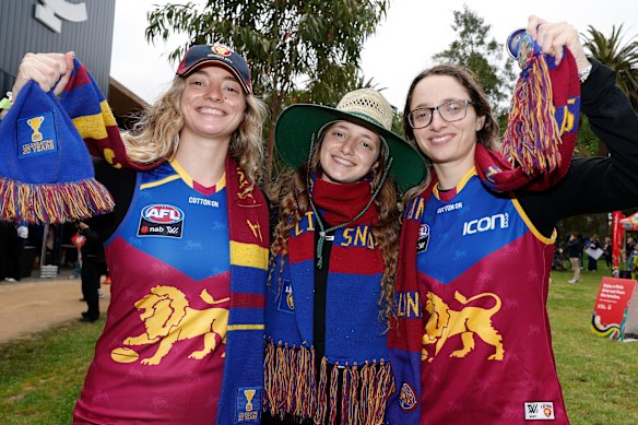 Lions fans fire up before the game.