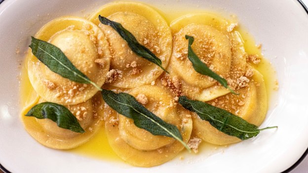  Butternut pumpkin ravioli from La Riviera.