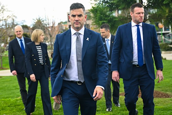 Opposition Leader Brad Battin with his team at the Liberal Party state council last month.