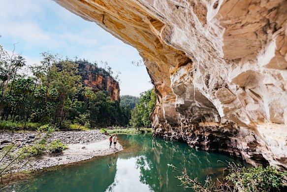 Stops along the Rock Pool walk at Carnarvon Gorge.