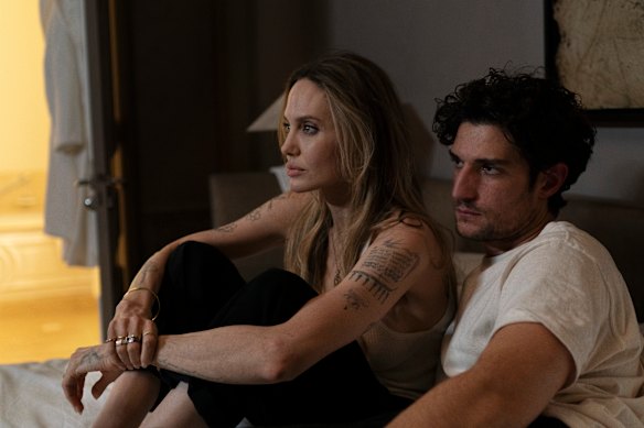 Angelina Jolie and Louis Garrel in Couture.