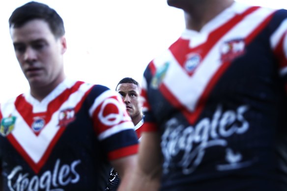 Kane Evans before a Roosters match in 2017.