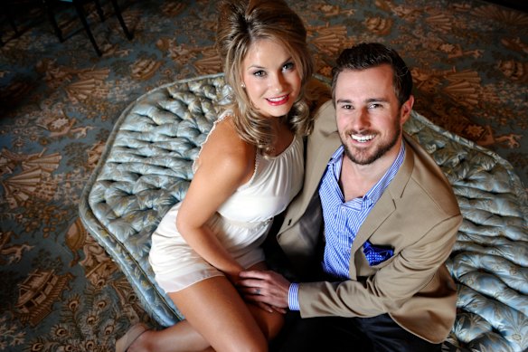 With husband Rohan Browne in 2012, soon after they were wed.