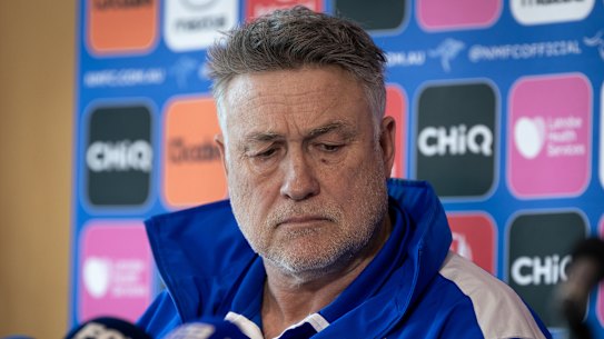 North Melbourne GM of football Todd Viney at an eye-opening press conference on Wednesday.