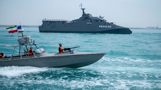 Iran’s boats are often too small to appear on satellite imagery, and they are moored along piers within deep caves excavated into the rocky coastline, ready to be deployed within minutes.